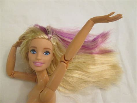 Nude Barbie Dreamtopia Hybrid Doll Made To Move Body Blonde Hair Purple