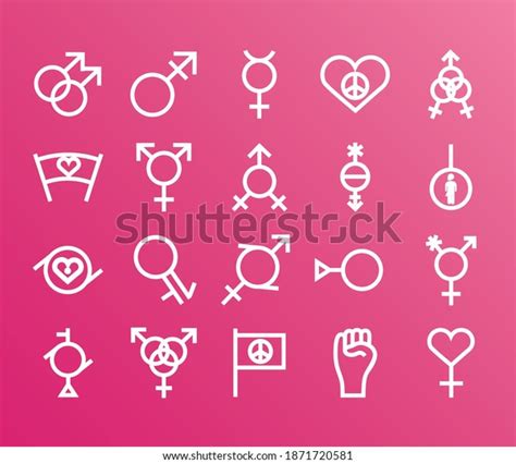 Bundle Twenty Gender Symbols Sexual Orientation Stock Vector Royalty Free 1871720581