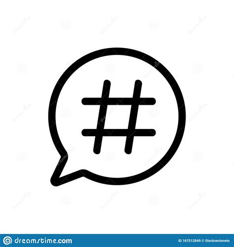 Hashtag Icon Vector. Isolated Contour Symbol Illustration Stock Vector ...