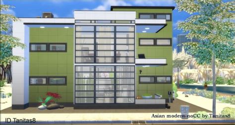 Tanitas Sims Asian Modern House No Cc • Sims 4 Downloads