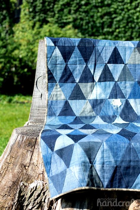 Denim Triangle Quilt Denim Quilt Patterns Denim Quilt Quilts
