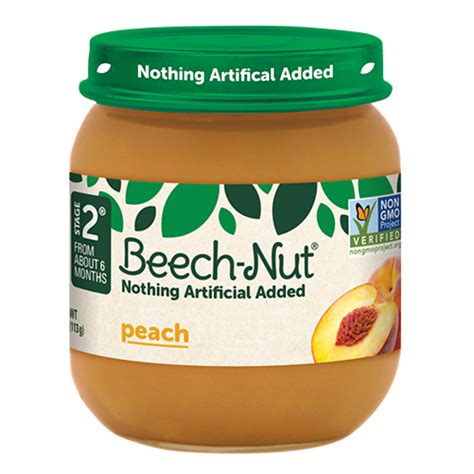 Baby may eat around 1/2 cup of food around 8+ months. Beech-Nut Baby Food Jar, Stage 2, Peach, 4 oz - Walmart ...