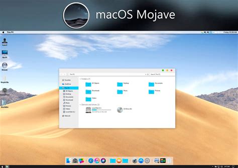 Mojave тема в стиле Mac Os для Windows 10