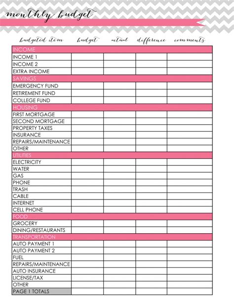 Budget Printable Images Gallery Category Page 2