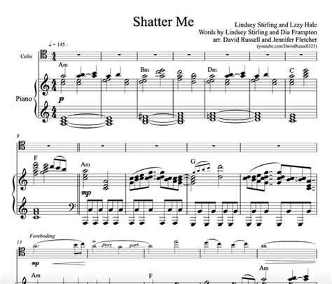 Shatter Me Lindsey Stirling Sheet Music For Cello