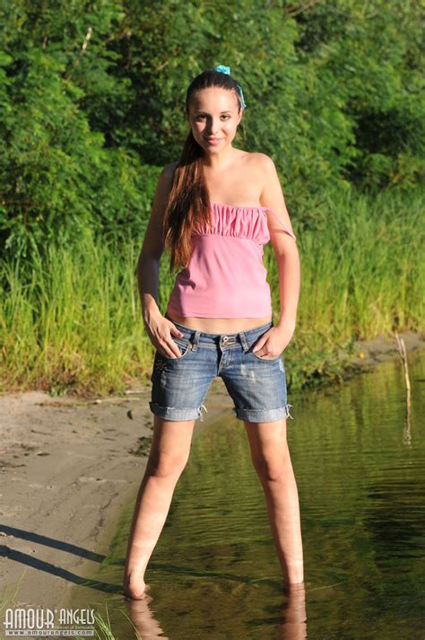 This Shapely Brunette Teen Makes A Place Of Nature Even More Beautiful