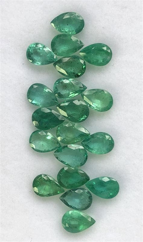 Certified 6x4mm Natural Emerald Faceted Pear Gemstone Loose Etsy