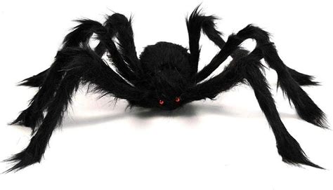 qian66 2 pack halloween spider 19 7 inch hairy spider halloween realistic hairy spiders scary