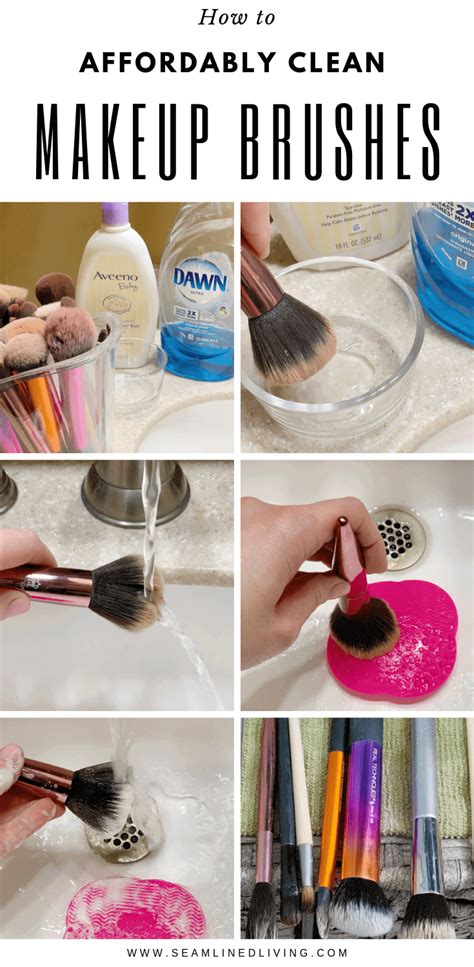 how to affordably clean your makeup brushes seamlined living