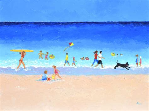 The Beach Parade By Jan Matson Paintings For Sale Bluethumb