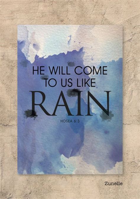 He Will Come To Us Like Rain Print Scripture Prints Etsy