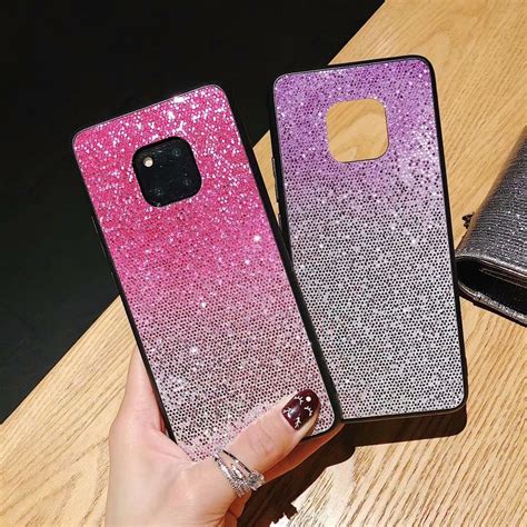 For Huawei Mate 20 Pro Case Soft Fashion Gradient Glitter Protective