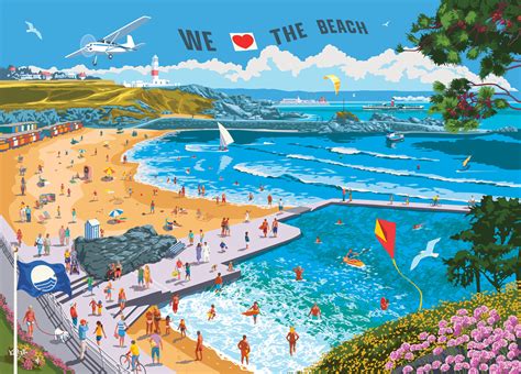 We Love The Beach 1000 Pieces Colorcraft Puzzle Warehouse
