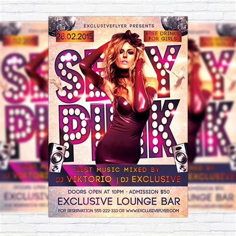 Sexy Pink Party Premium Psd Flyer Template Exclsiveflyer Free And Premium Psd Templates