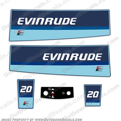 Evinrude 1984 1985 20hp Decal Kit