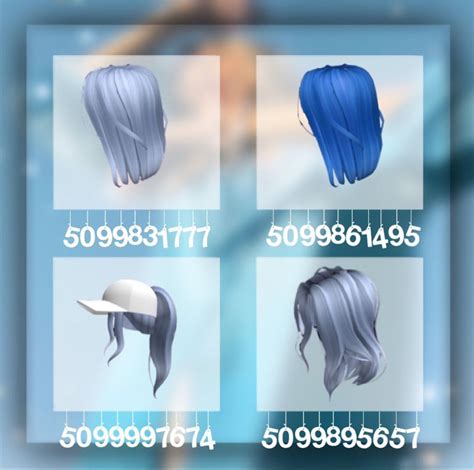 Roblox hair codes and ids list. 𝙱𝚕𝚞𝚎 𝙷𝚊𝚒𝚛 | Roblox codes, Roblox, Roblox pictures