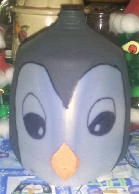 Down Home Crafters Penguin From Milk Jug