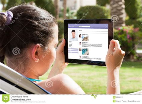 Young Woman Chatting Online Stock Image - Image of people, chat: 53168131