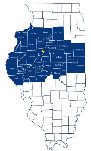 Counties Served Fleming Law Office In Central Illinois