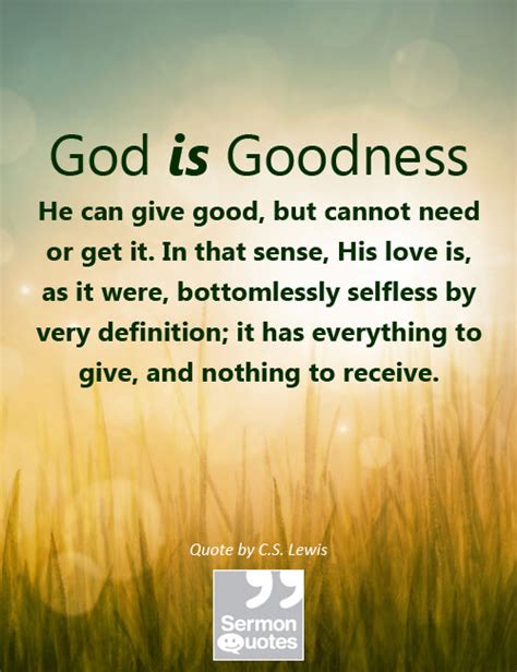 God Is Goodness Sermonquotes