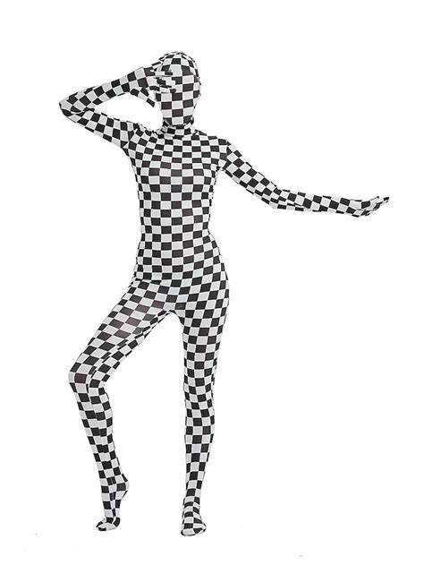 Patterned Zentai Suits Catsuit Skin Suit Adults Cosplay Costumes Sex Mens Womens Check