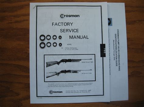 Crosman 760 Rifle Pre 1977 Two 2 Seal Kits Factory Service Manual