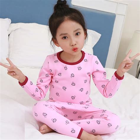 2018 Spring New Kids Pajamas Sets 100 Cotton Girls Clothing Set