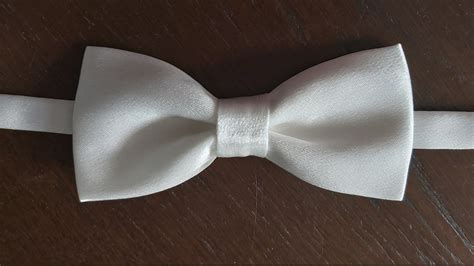 Classic White Silk Bow Tie For Wedding Bow Tie And Etsy