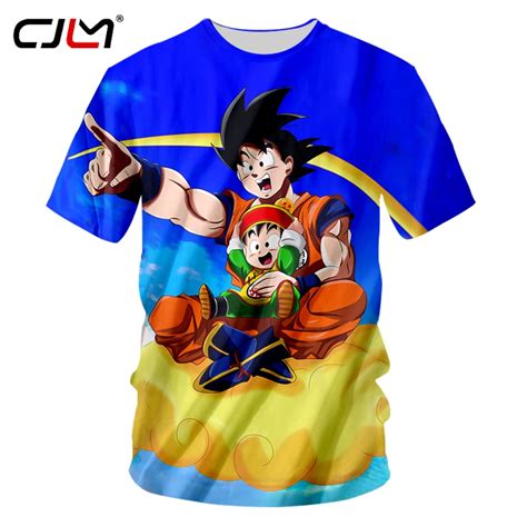 Cjlm Dragon Ball Z T Shirts Mens Summer Fashion 3d Printing Super Saiyan Son Goku T Shirt Tops