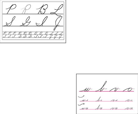 lessons  cursive handwriting template    page  formtemplate
