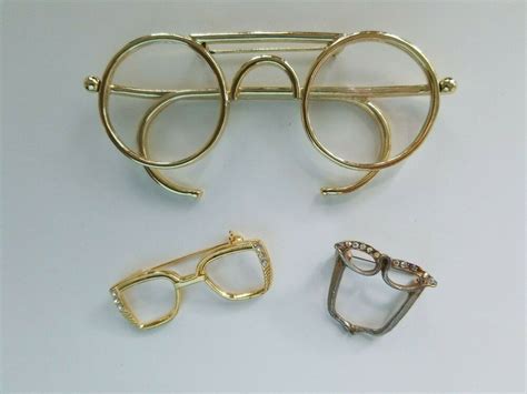 Eyeglass Pins 1 Vintage And 2 New Optician Cute Ts Eye Doctor