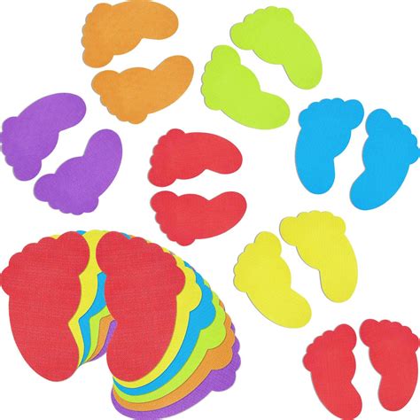 Colorful Feet Carpet Markers Foot Shaped Floor Markers For