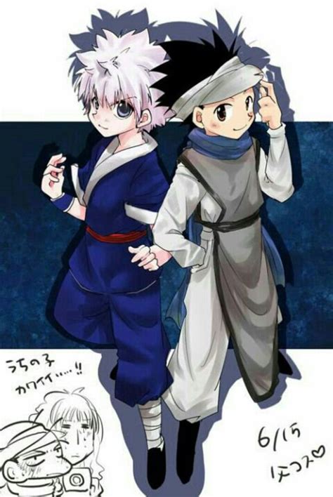 Killua Dressed As Silva Zoldyck Gon Dressed As Ging Freecss Father Son