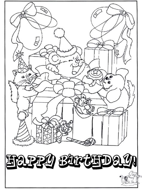 Free Coloring Pages Happy Birthday Birthday