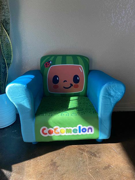 Delta Children Cocomelon Upholstered Kids Chair In Blue Buybuy Baby