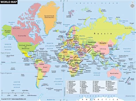 Clickable Political Map Of The World Locating All