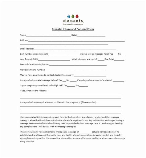 Massage Consent Form Template Best Of Top Massage Consent Form Templates Free To In