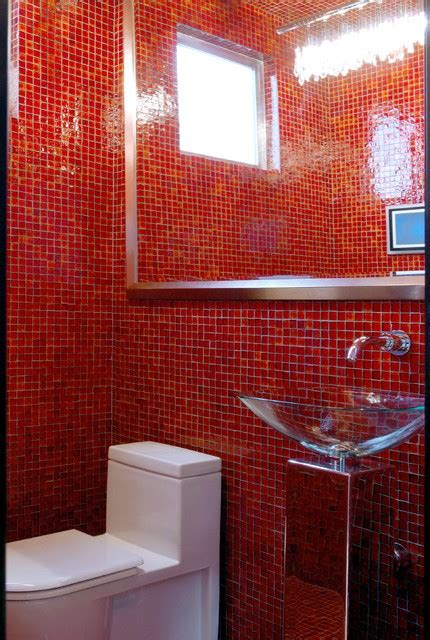 #hashtagdecor later modern modular bathroom design ideas 2020, small bathroom floor tiles, modern bathroom wall tile design ideas. Red Bathroom - Modern - Bathroom - other metro - by ...