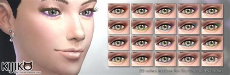 Kijiko Colored Eyelashes Sims 4 Downloads