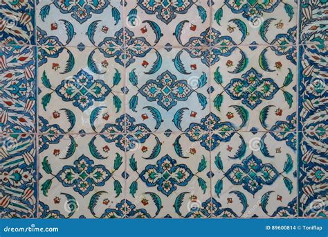 Ancient Hand Made Turkish Ottoman Tiles Istambul Turkey Editorial