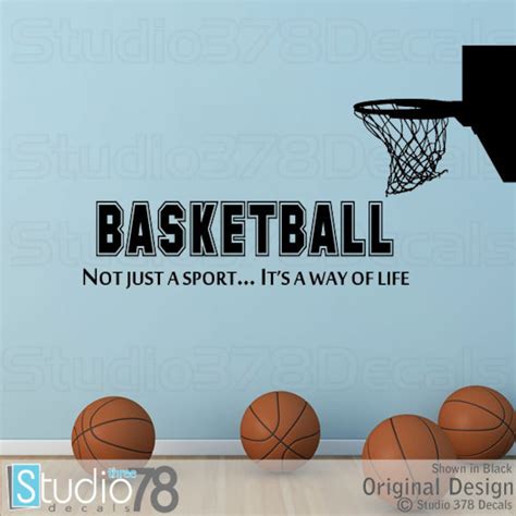 Basketball Wall Decal With Hoop Not Just A Sport Its A Etsy