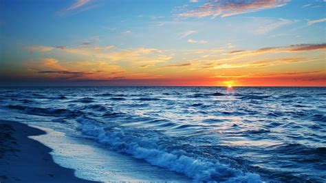 Blue Ocean Sunset Wallpapers Top Free Blue Ocean Sunset Backgrounds