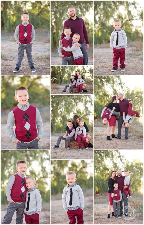 Burgundy and grey make for GREAT family pictures , how cute are these