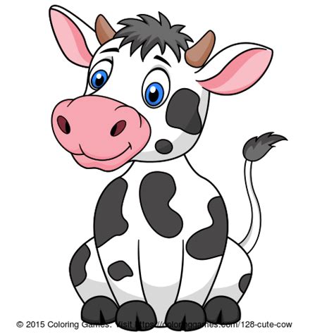 Cute Baby Cow Coloring Pages