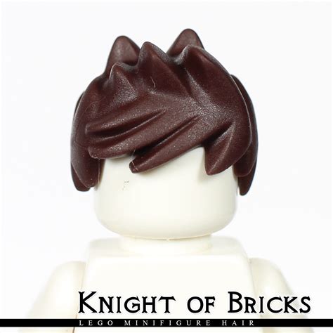 Lego Minifigure Hair Dark Brown 15705 Male Spiked And Tousled Ebay