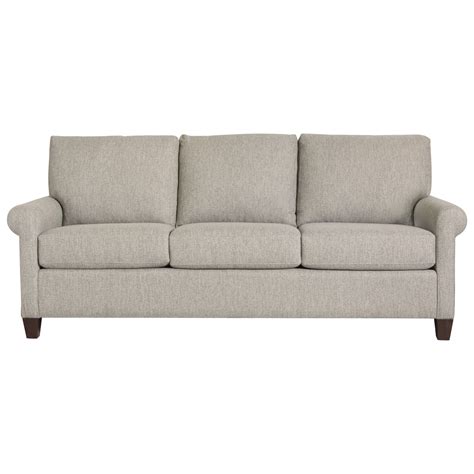 Bassett Spencer Casual Sofa With Rolled Arms Bassett Of Cool Springs