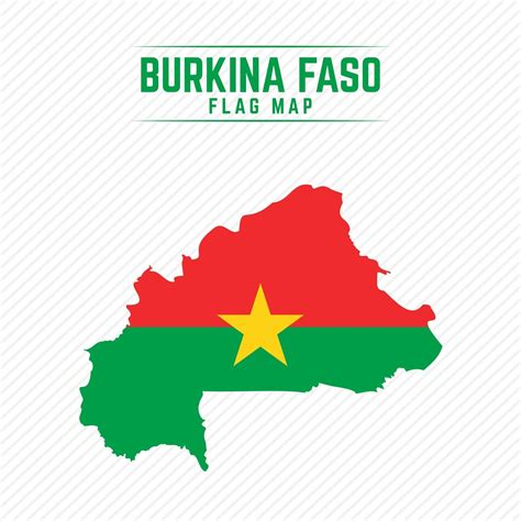 Flag Map Of Burkina Faso 2400693 Vector Art At Vecteezy