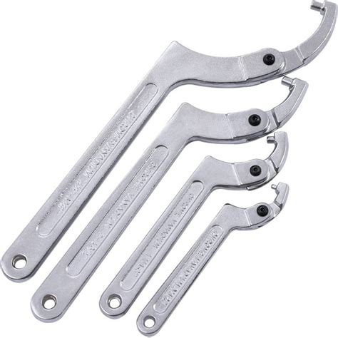Miumaeov 4 Pcs Round Nuts Spanner Wrench Set Adjustable C Pin Spanner