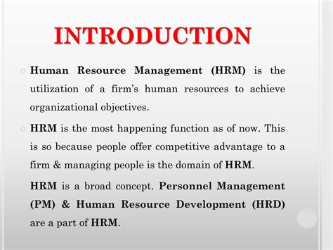 The people that work for an organization are its human resources. PPT - Human Resource management PowerPoint Presentation ...