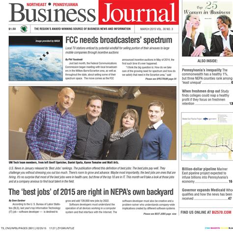 Northeast Pennsylvania Business Journal March 2015 By Cng Newspaper